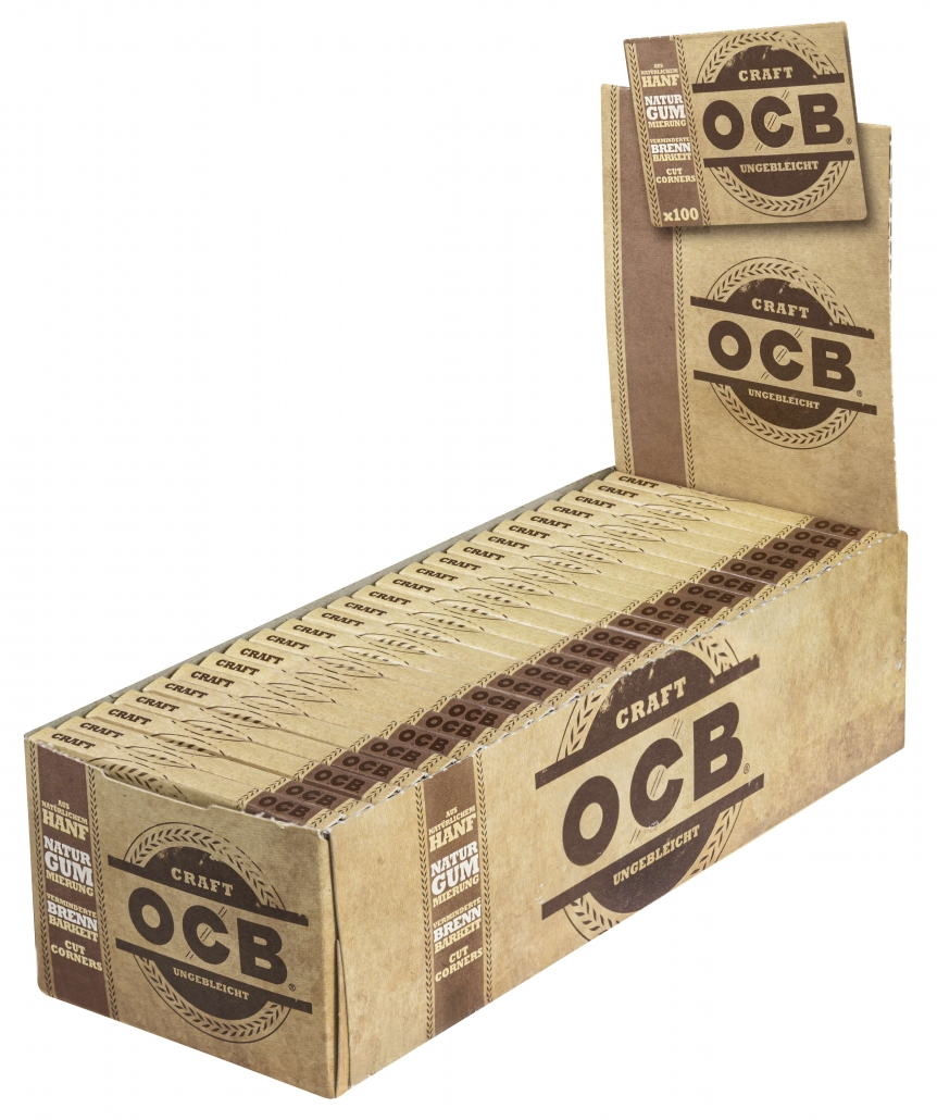 OCB Craft Double, Kurz Doppel, Regular Short, Ungebleicht a 100 Blatt | 25 Hefte