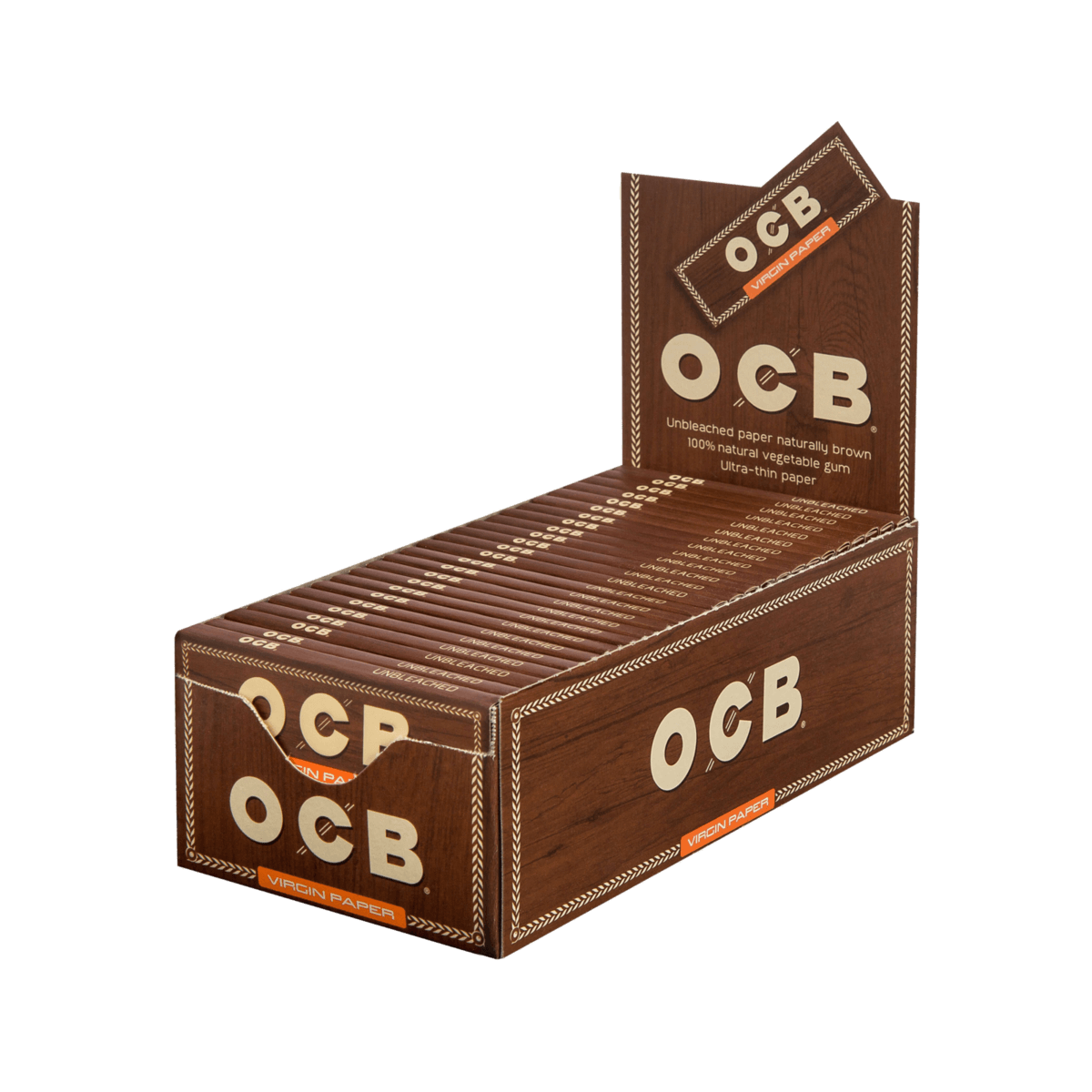 OCB Virgin Unbleached Paper, Kurz - Regular, 50 Blatt | 50 Hefte
