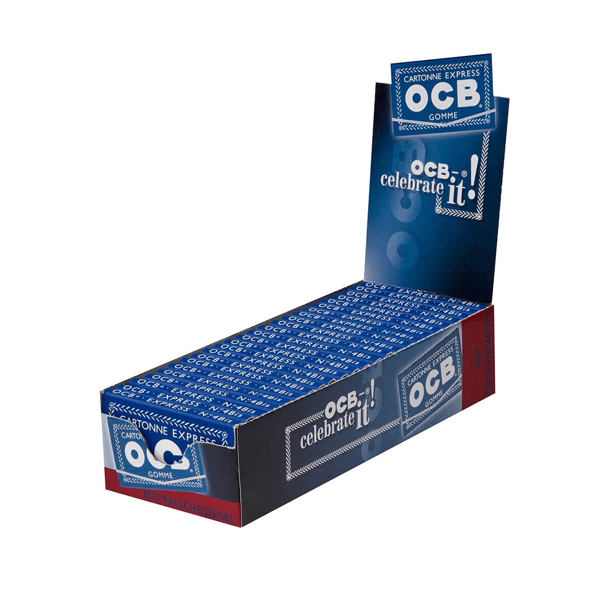 OCB Blau Express N°4 Bis, Double, Gummizug 100 Blatt | 25 Hefte