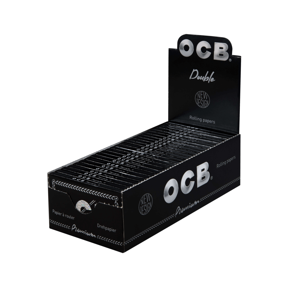 OCB Premium Kurz - Regular Double, Schwarz a 100 Blatt | 25 Hefte