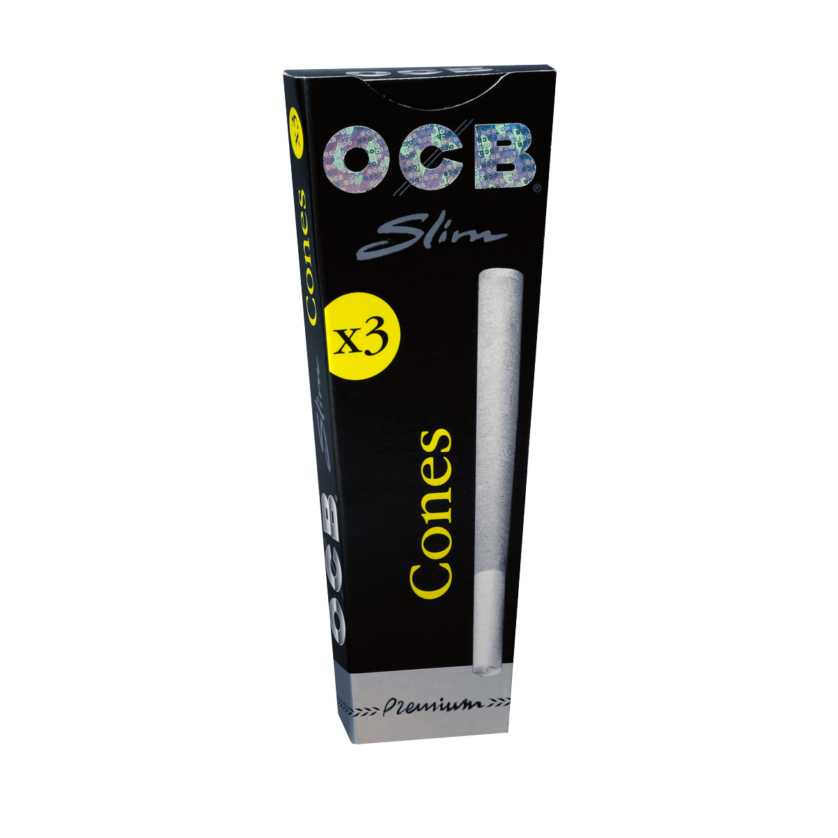 OCB Premium Cones Slim, Schwarz a 3 Stk | 20 Pack