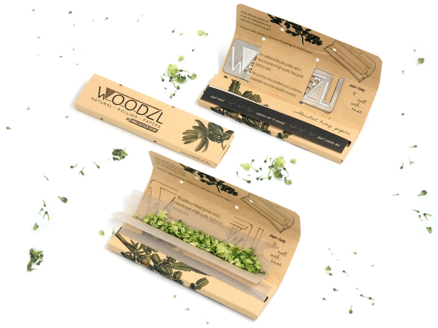 Woodzl Longpapers Hemp Classic - 1 Box (48 Packungen je Box.)