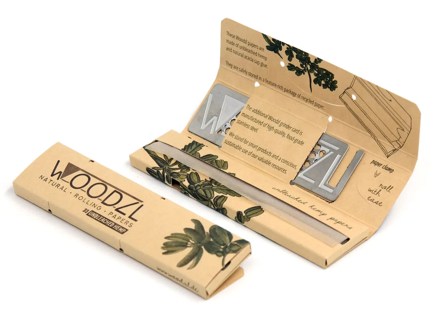 Woodzl Longpapers Hemp Classic - 1 Box (48 Packungen je Box.)