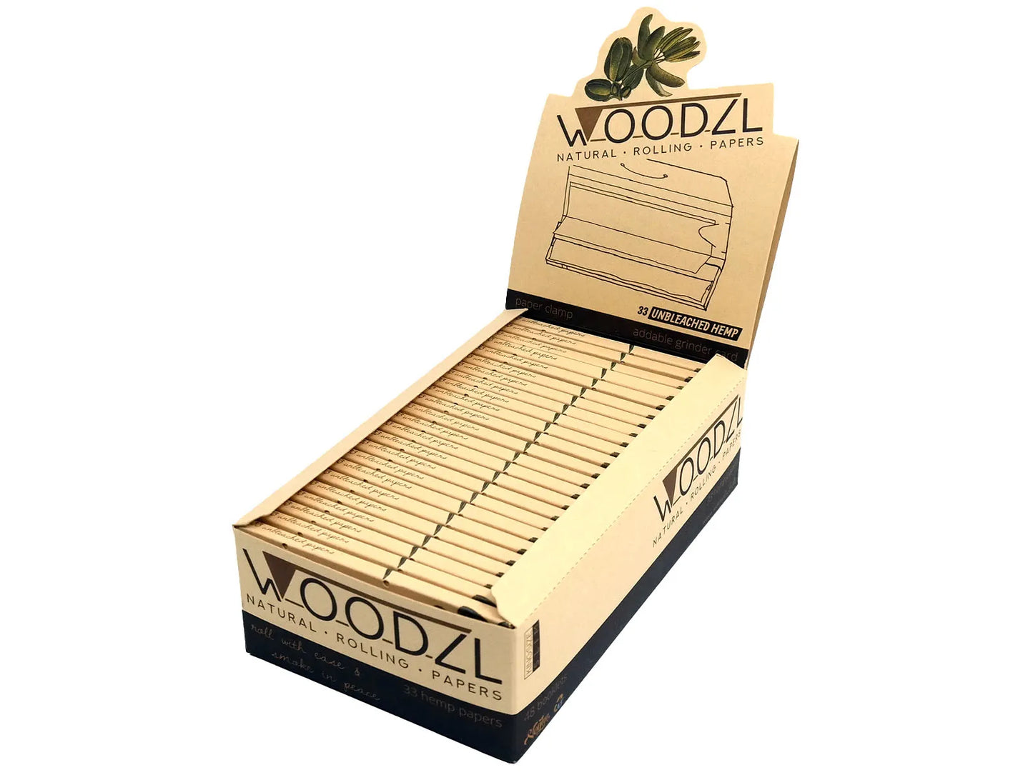 Woodzl Longpapers Hemp Classic - 1 Box (48 Packungen je Box.)