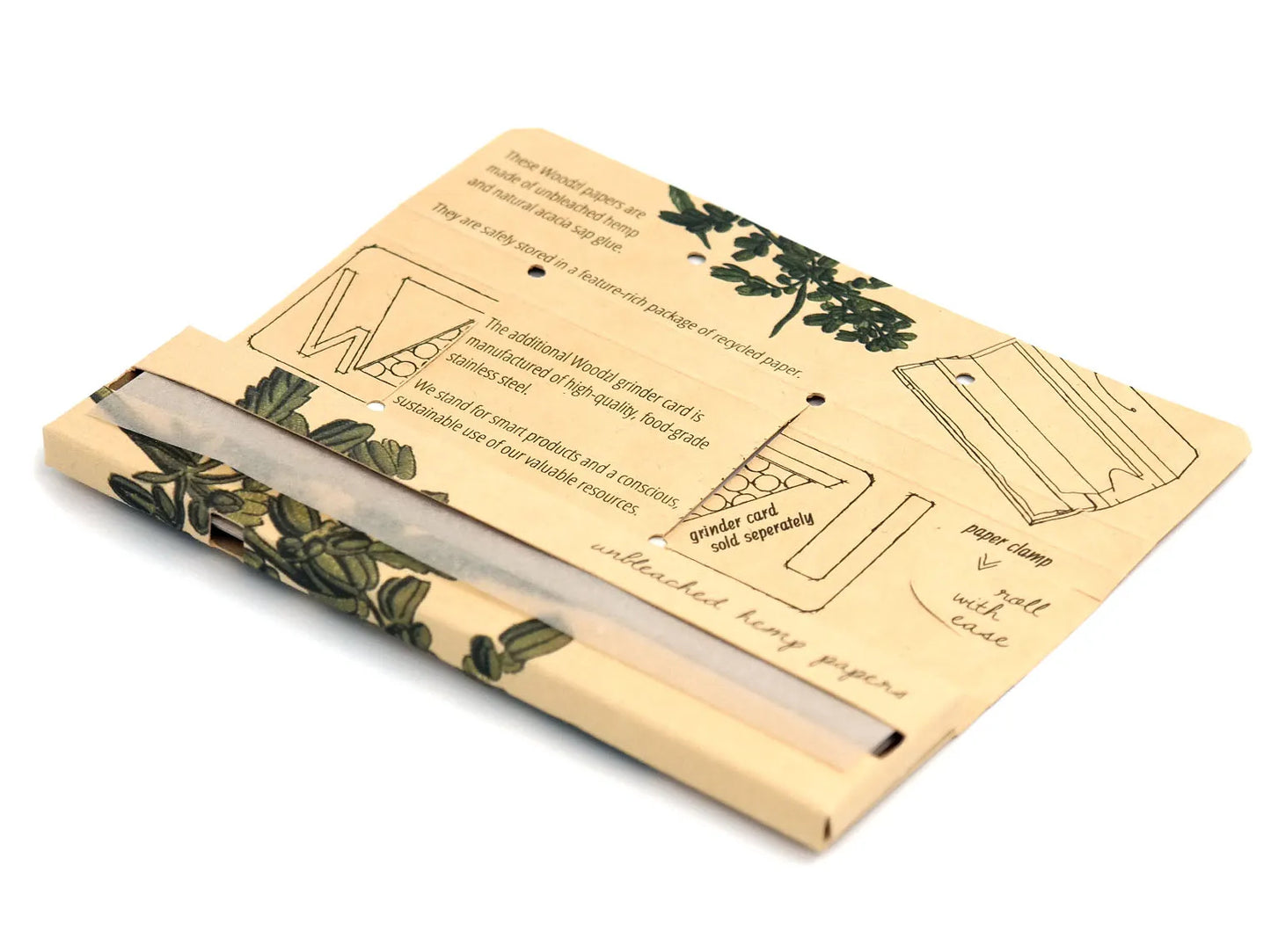 Woodzl Longpapers Hemp Classic - 1 Box (48 Packungen je Box.)
