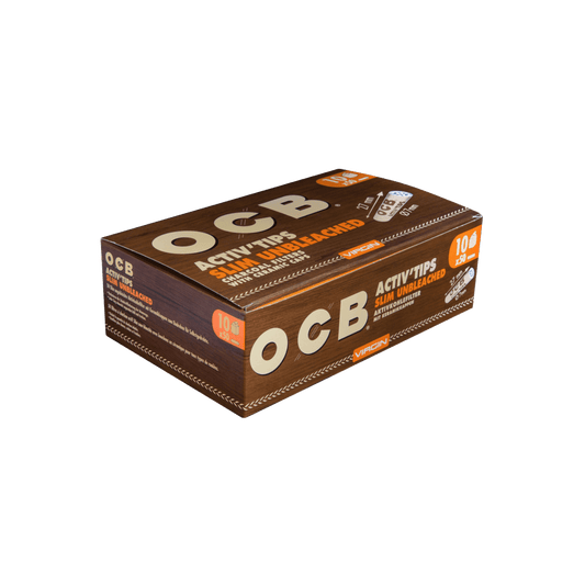 OCB Virgin Unbleached Activ’Tips Slim, 7 mm a 50 St.| 10 Boxen
