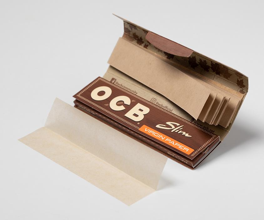 OCB Virgin Unbleached Slim Paper + Filter a 32 Blatt/Tips | 32 Hefte