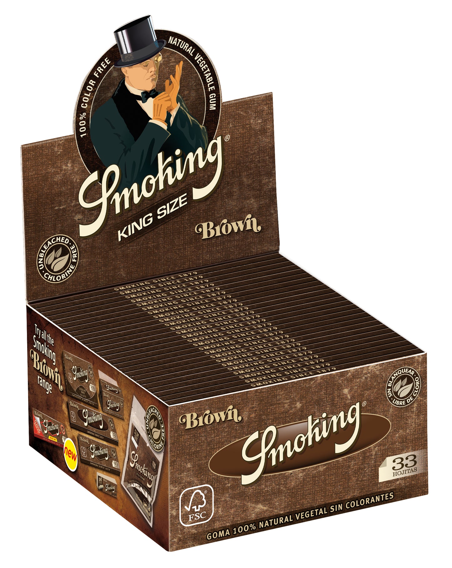 Smoking Brown King Size 50 Hefte